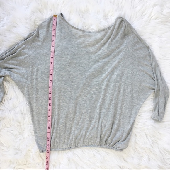 Soft Joie Foil Liza Top Grey XS Oversized Jersey Knit Dolman Sleeves - Picture 5 of 8